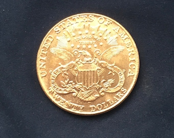 Stunning *1859* 20 Dollars Heraldic Eagle - Gold Effect - United States Of America Coin
