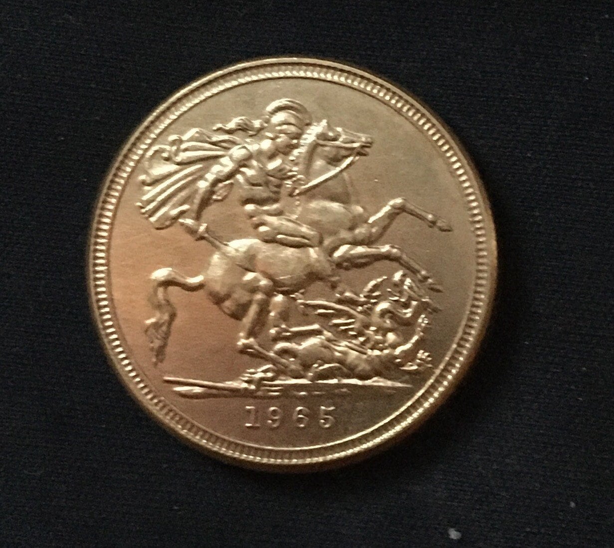 エリザベス2世 ソブリン金貨 ヤング1968