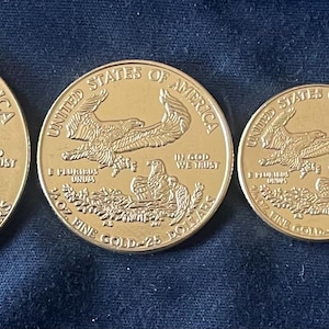 Gold Eagle Set *1986* 50, 25, 10, 5 Dollars - First Year Issue / United States Of America Coins / Gold Plated