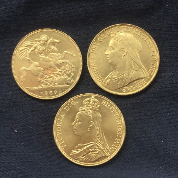 Super *1887* - *1900* Victoria Sovereign / Gold Effect /British Coins