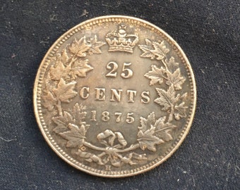 Victoria *1875* 25 Cents - Canada Coins - British Colonies / Restrike