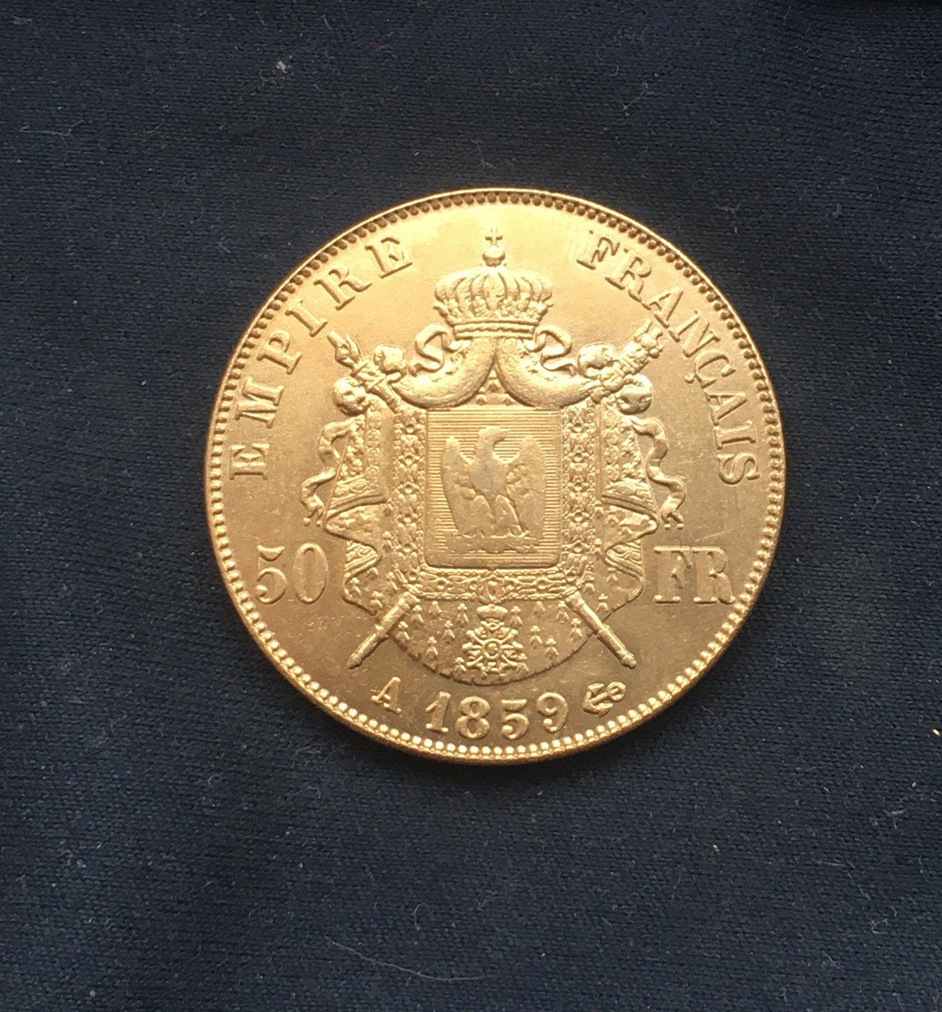 フランスya Napoleon 111 *1859* 50 Francs - Gold Plated / French Coins