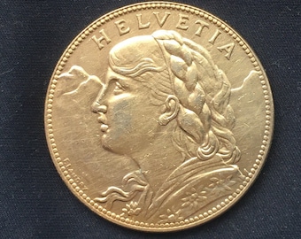コイン 1 スイス フラン ヘルベティア、1970 - Etsy 日本