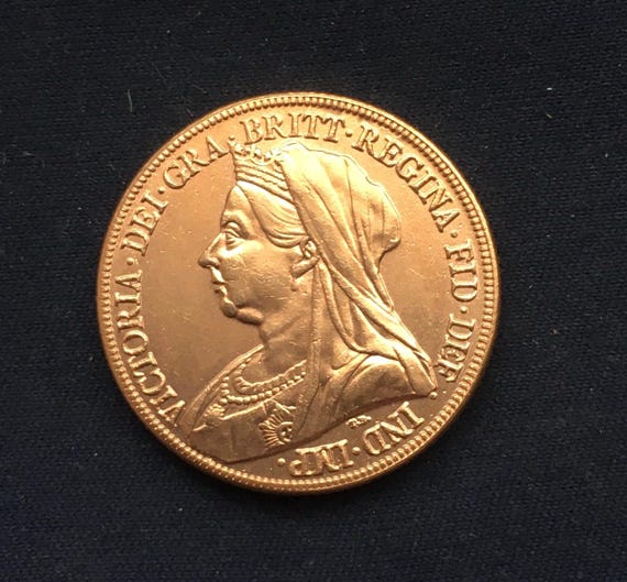 Victoria *1887* - *1893* Sovereign / Gold Plated /british Coins - Etsy