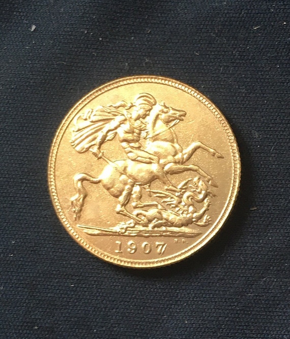 ONE PIECE in English gold sovereign Edward VII, 1907 U…