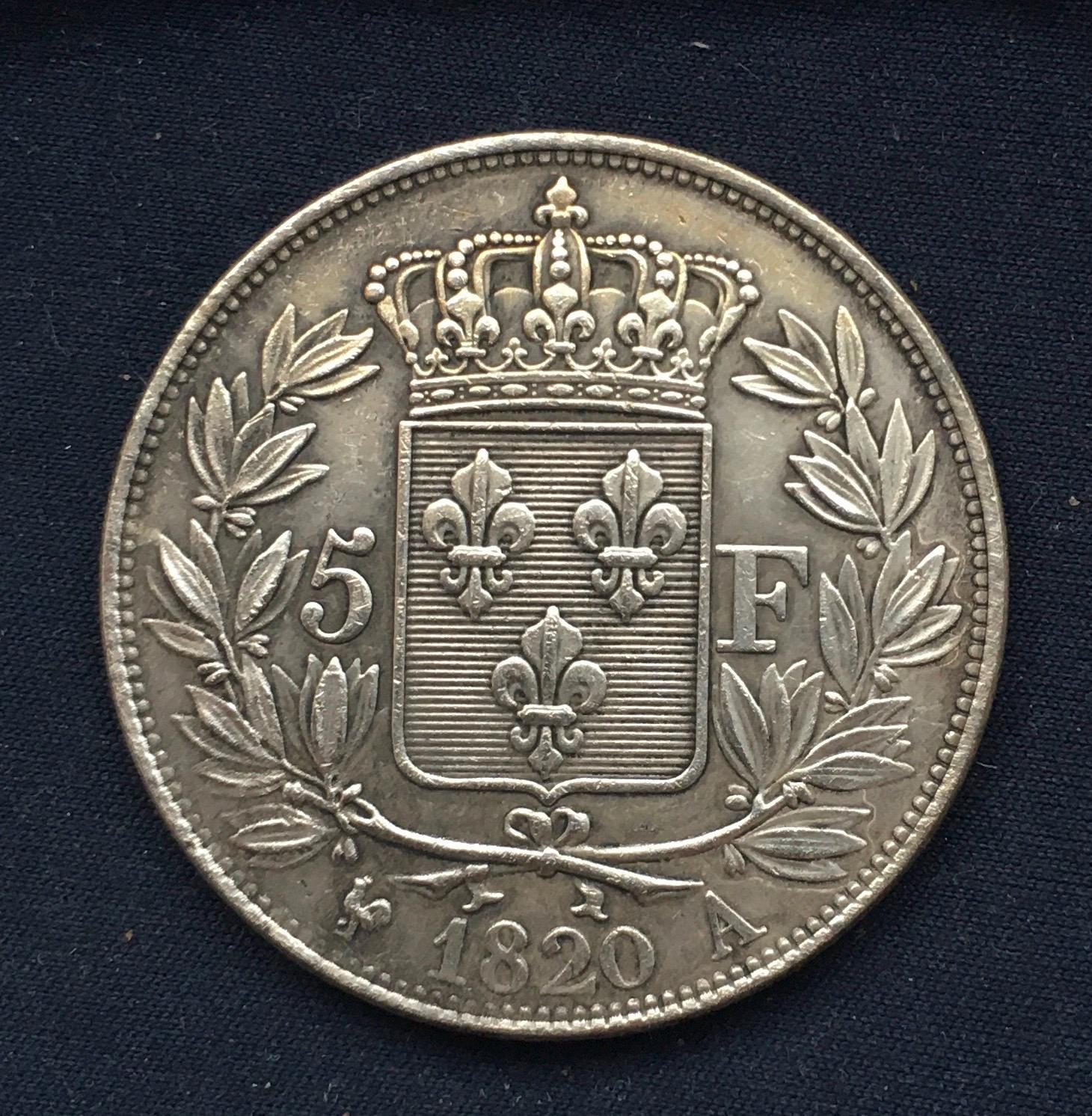 Louis XV111 *1820* French - 5 Francs / Fluer - De - Lis - Etsy