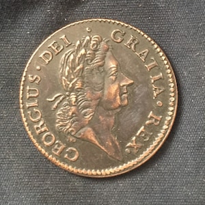 George 1st 1722 Halfpenny - Irish / William Woods / Restrike / Irish Coins