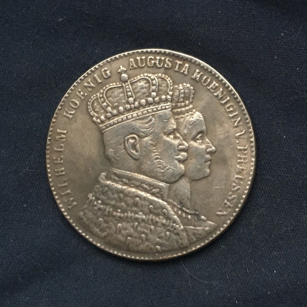 Piękny Wilhelm 1 *1861* Talar - Prusy / monety niemieckie / Restrike