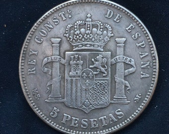 Alfonso X111 *1888* 5 Pesetas - Spanish Coins / Restrike