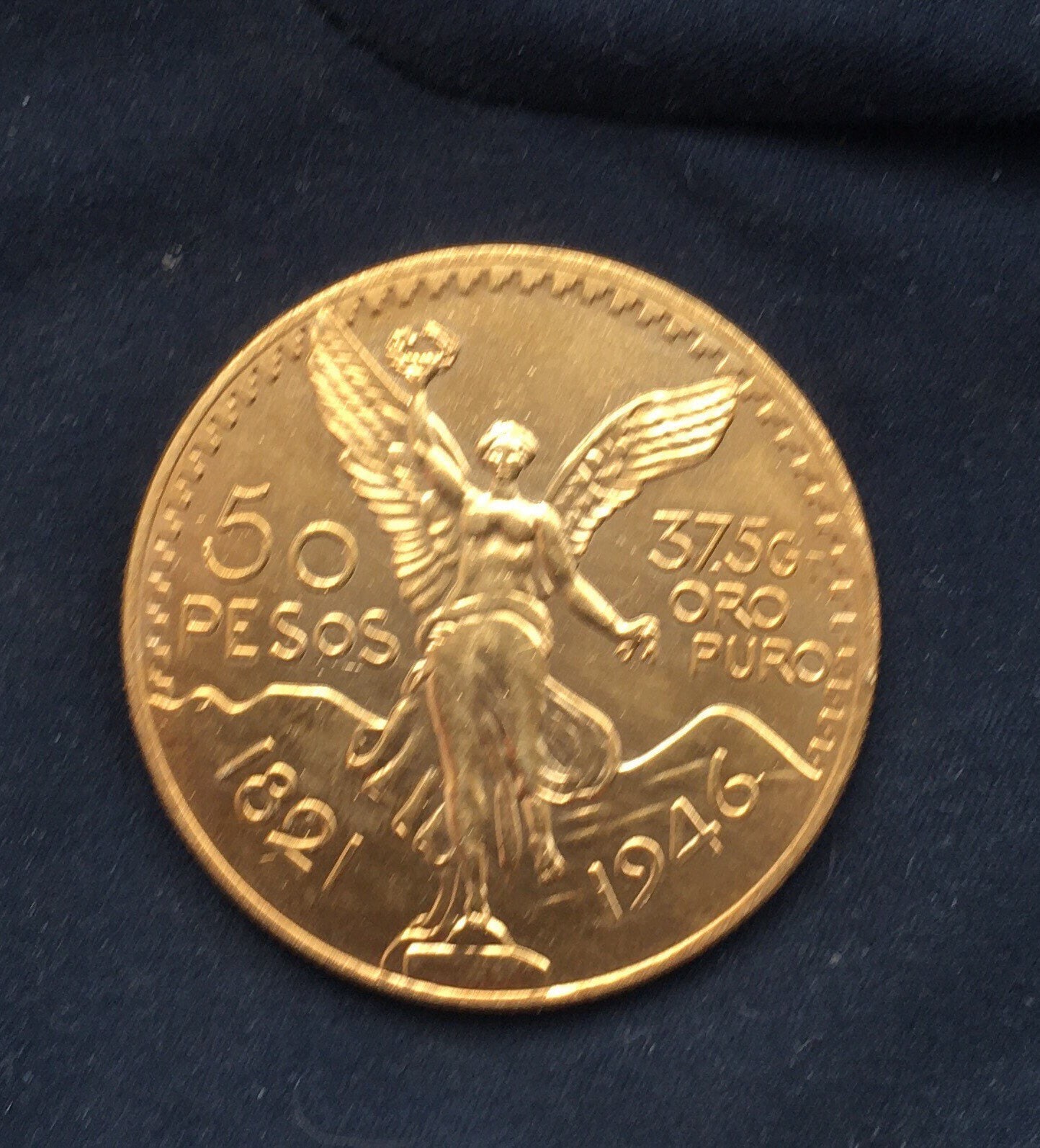 50 pesos gold coin 1821 1921 - Etsy 日本
