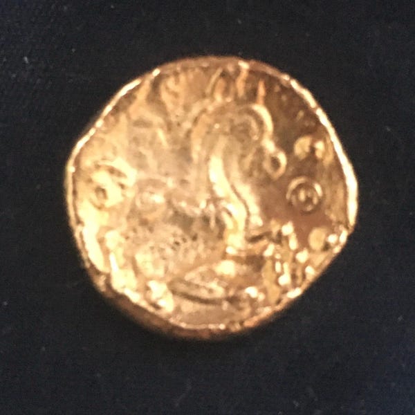 Celtic *37 BC _ 33 BC* Trinovantes Stater - Gold Plated - Iron Age / Old English Coins