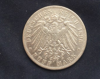 Schön Friedrich Herzog *1896* Fünf Mark - Deutsche Münzen / Rückprägung