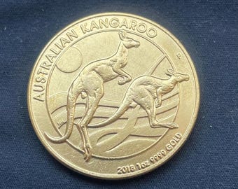 Australian *2018* Kangaroo - Elizabeth 11 - Gold Plated / Australian Coins
