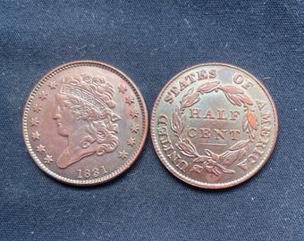 Liberty *1831* Half Cent - United States of America Coins / Restrike