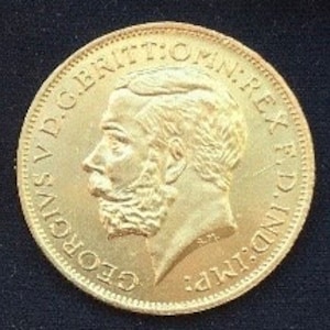 George V *1911* Half Sovereign - Gold Effect / British Coins