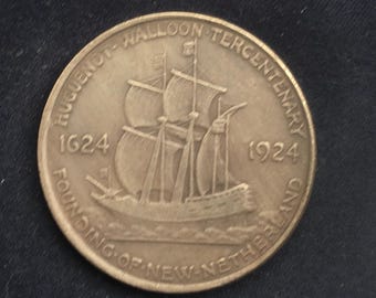 Huguenot Walloon *1624_1924* Half Dollar - New  Netherland / Tercentennial  Coin / United States Of America / Restrike