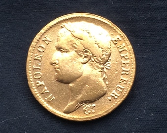 Historical Napoleon *1811* 40 Francs - Laurel Head / Gold Effect  / French Coins