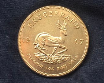 Stunning *1967* Krugerrand - Original specifications - Gold Effect / South Africa Coins