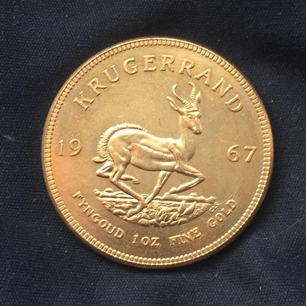 Wunderschöne *1967* Krügerrand - Original Spezifikation - Gold Effekt / Südafrika Münzen