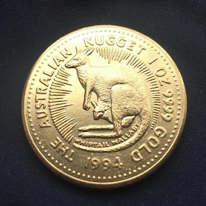 Australian Nugget *1994* Kangaroo - Elizabeth 11 - Gold Plated / Australian Coins