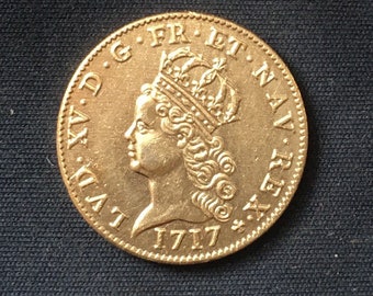 Louis XV *1717* Louis ‘D Or De Noailles - Gold Plated / French Coins