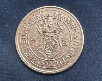Henry V111  Crown - Gold Effect / Second Coinage / British Coins