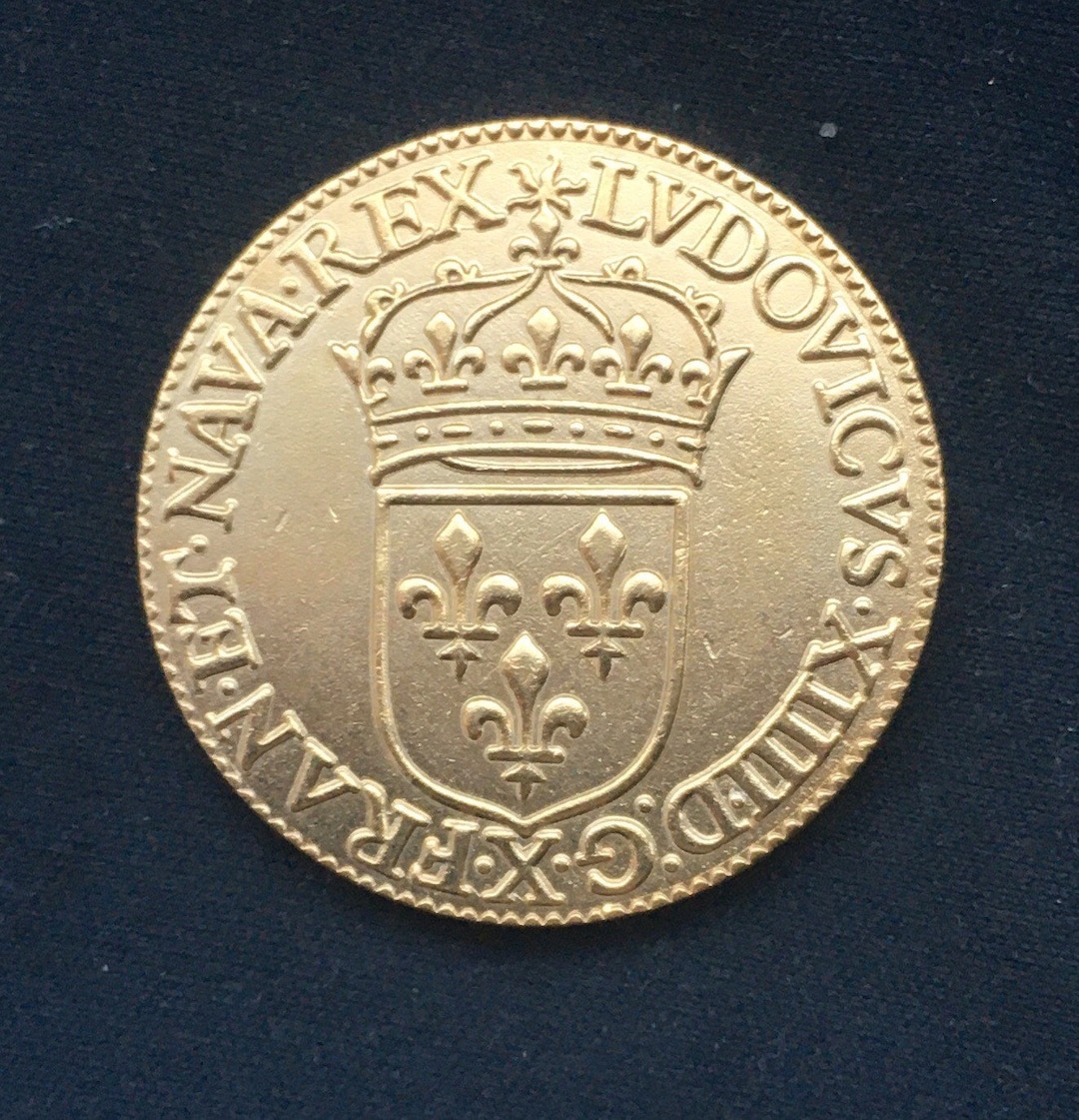 イギリス・ロンドン10年前購入したフランス ルイ15世記念メダルantique