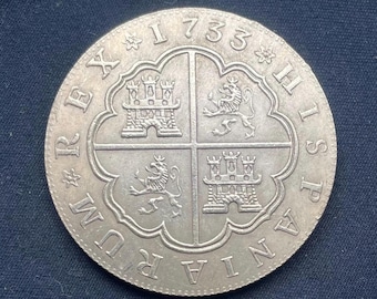 Phillip V *1733* 8 Reales - Spanish Coins / Restrike
