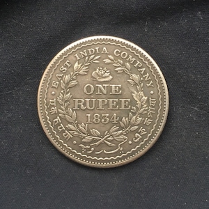 Historical *1834* William 1111 - One Rupee / India / British Empire / Restrike