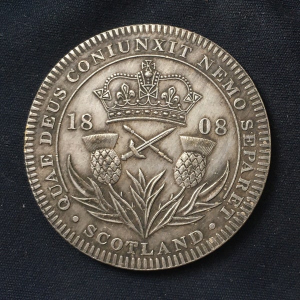 George 111 - 1808 Scottish Crown - Old British Coins / Restrike