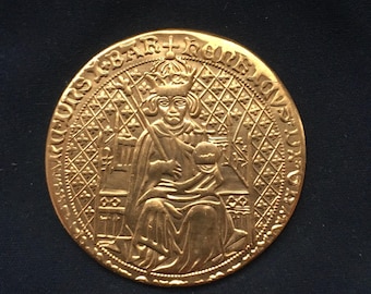 Henry V11 *1492* Sovereign - Gold Plated / House Of Tudor / British Coins