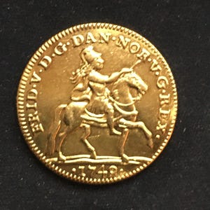 Frederick 1st *1749* Gold Dukat - Gold Plated / Denmark Coins
