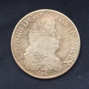 Historyczny Ludwik X1V *1690* Ecu Aux 8L - Paryż / Monety francuskie / Ponowne bicie