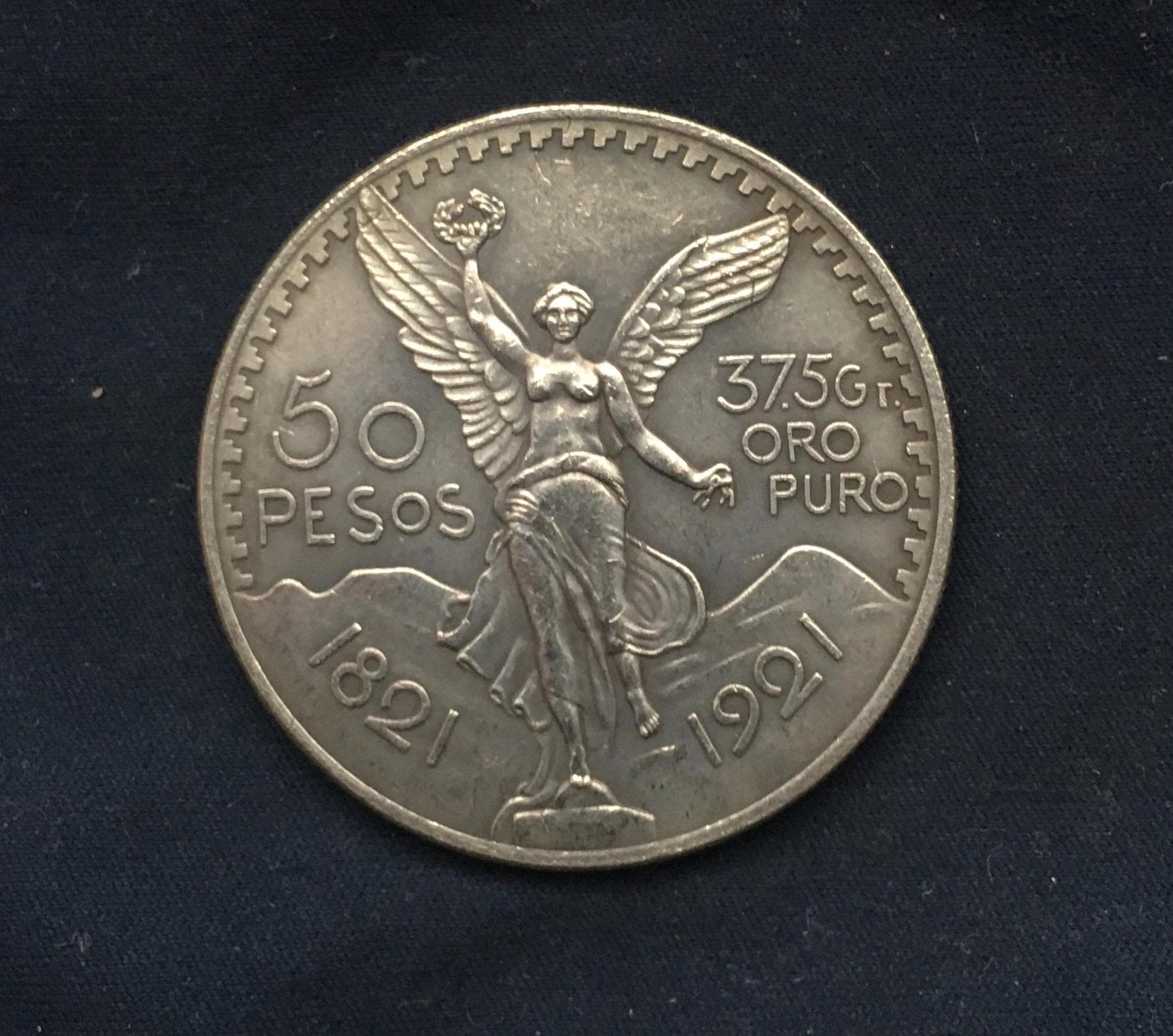 50 pesos gold coin 1821 1921 - Etsy 日本