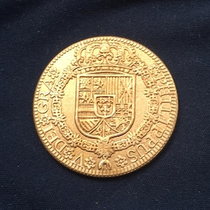 Phillipus V *1725* 4 Escudos - Gold Plated / Spanish Coins