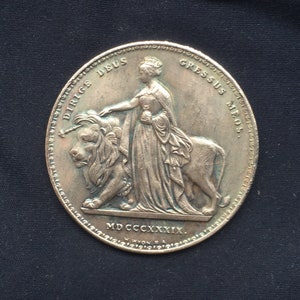 Victoria *1839* Crown - UNA - Young Head / British Coins / Restrike
