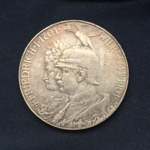 Friedrich 1st *1701_1901* Wilhelm 11 - Funf Mark / Five Marks / German Coins / Restrike