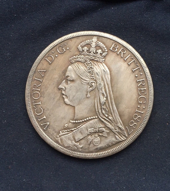Victoria *1887* Undated Wales Cymru Crown / British Coins