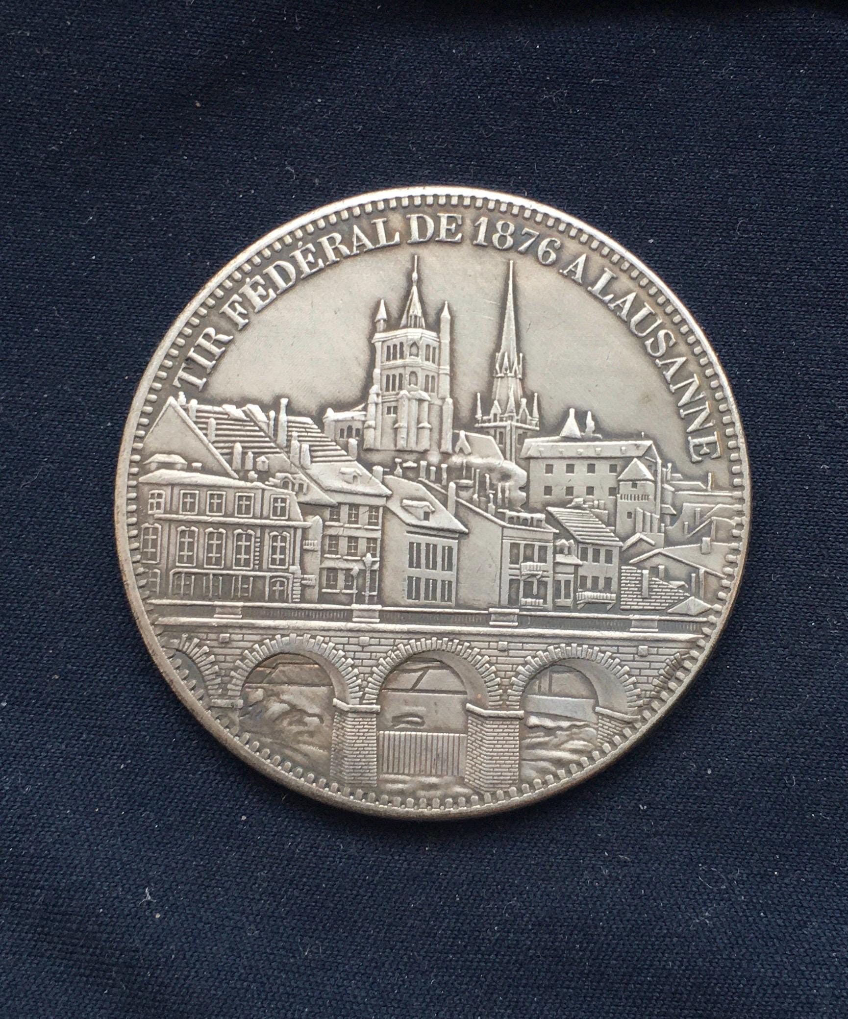 Pièce De 5 Francs Suisse 'Tir Fédérale' 1876 Lausanne - Pièce De Collection