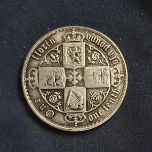 イギリス1875 ゴチック フローリン ビクトリア女王 銀貨