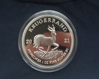 Atemberaubende *2021* Krügerrand -Neuheit Münze - Silbereffekt / Afrikanische Münzen
