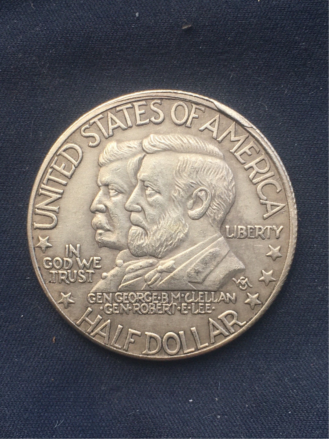 Battle of Antietam *1937* Half Dollar Burnside Bridge - Robert E Lee ...