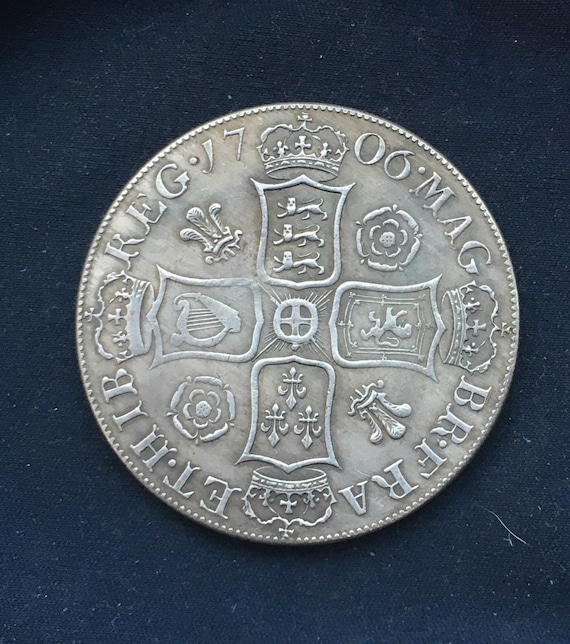 Queen Anne 1706 Crown - Old British Coins - Etsy