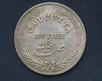 Calcutta *1818* One Rupee Coin / India / British Empire