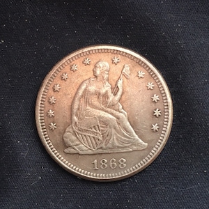 Seated *1868* Quarter Dollar - United States Of America / Restrike