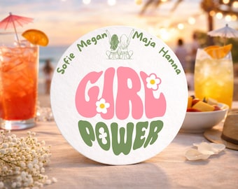 Sous-bocks « Girls Power », soirée entre filles, mariage, communion, confirmation, soirée en boîte, gastronomie, fête de la bière, barbecue, enterrement de vie de jeune fille, personnalisé