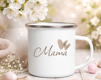 Taza de esmalte personalizada con nombre: regalo para mamá, papá, abuela, abuelo, tío, tía, hermano, hermana, amigo, regalo de cumpleaños, regalo del Día de la Madre