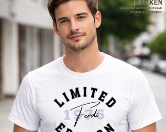 Camiseta, suéter, sudadera con capucha – Regalo de cumpleaños vintage personalizado – Unisex – 18 cumpleaños, diseño retro con nombre y fecha