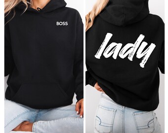 Sweat à capuche « Boss Lady » pour femme | Énergie de femme d'affaires | Sweat à capuche « PDG de ma vie » pour femme | Force féminine | Carrière et travail | Cadeau pour les femmes actives