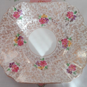 assiette à gâteau vintage Phoenix Bone China T.F & S. Ltd